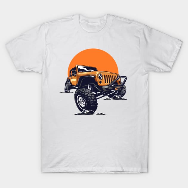 4X4 Wheeler T-Shirt by D3monic